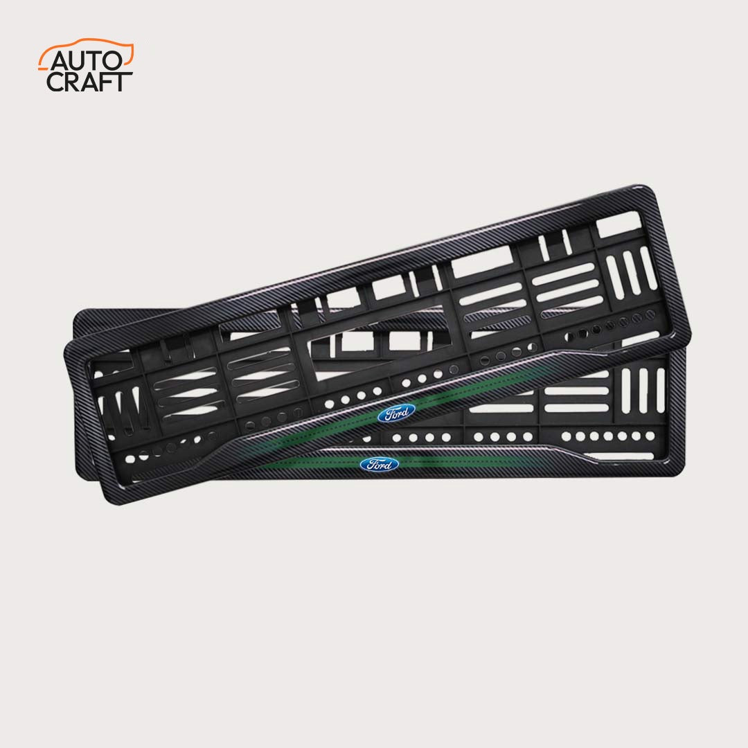 Car Number Plate Gel Frame - Ford - Green Line