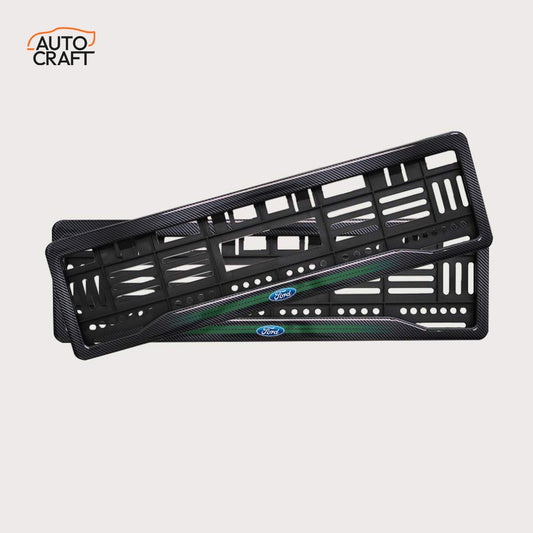 Car Number Plate Gel Frame - Ford - Green Line