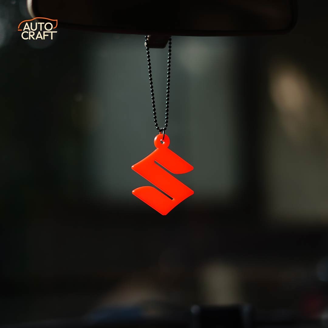 Suzuki Logo Red Car Mirror Hanging - Image 2