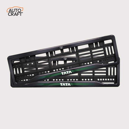 Car Number Plate Gel Frame - TATA - Green Line