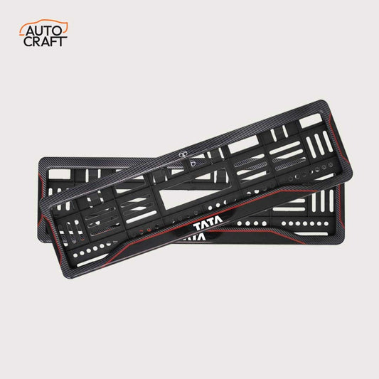 Car Number Plate Gel Frame - TATA - Red Line