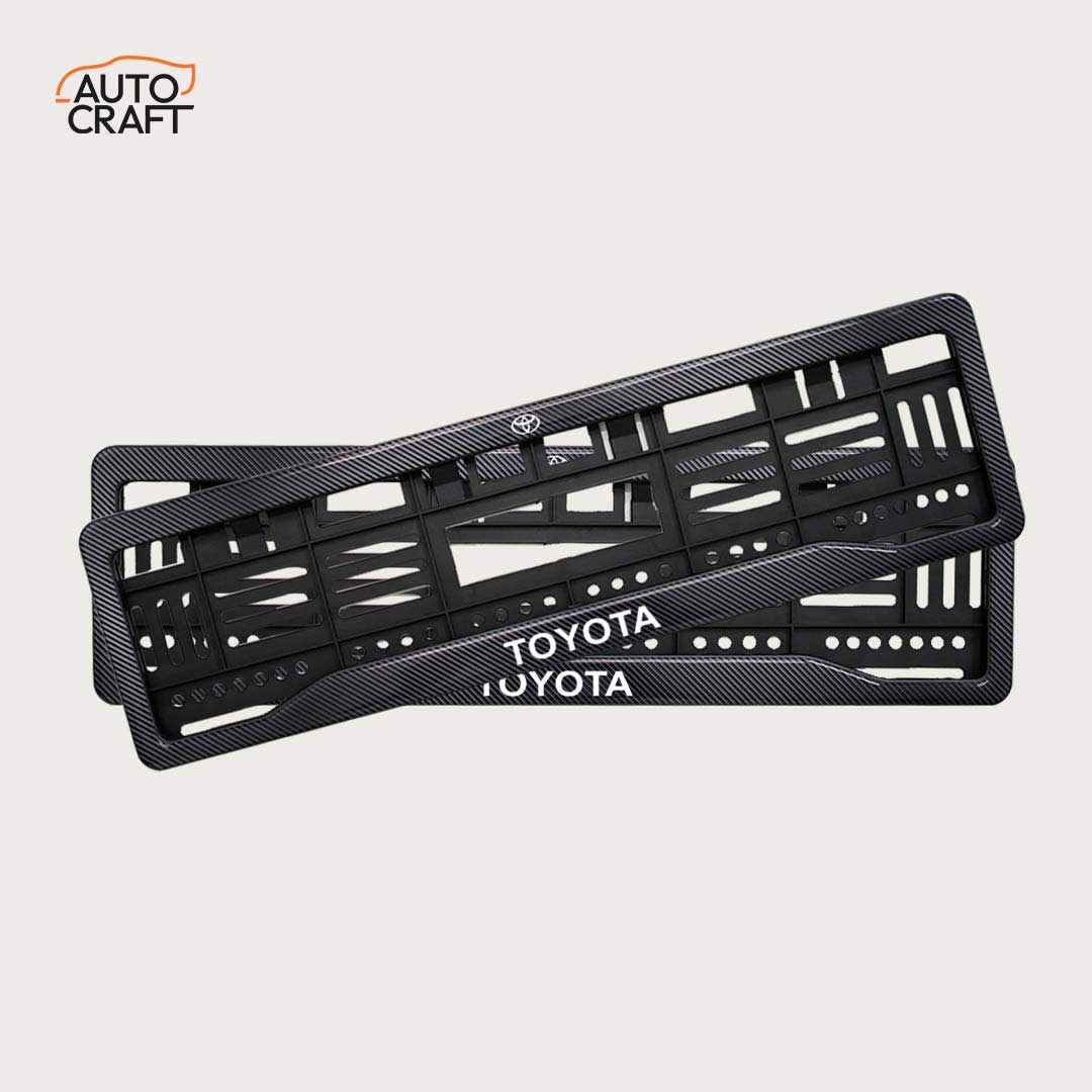 Car Number Plate Gel Frame - Toyota - Black Plain