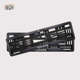Car Number Plate Gel Frame - Toyota - Black Plain