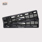 Car Number Plate Gel Frame - Volkswagen - Black Plain