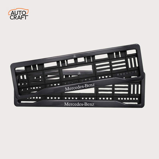 Car Number Plate Gel Frame - Benz - Black Plain