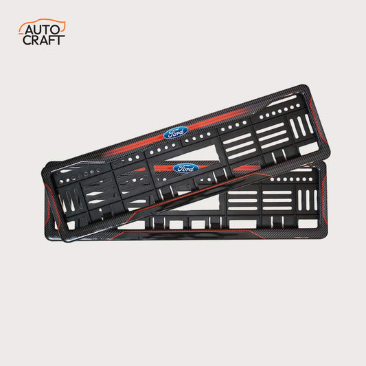 Car Number Plate Gel Frame - Ford - Red Dash