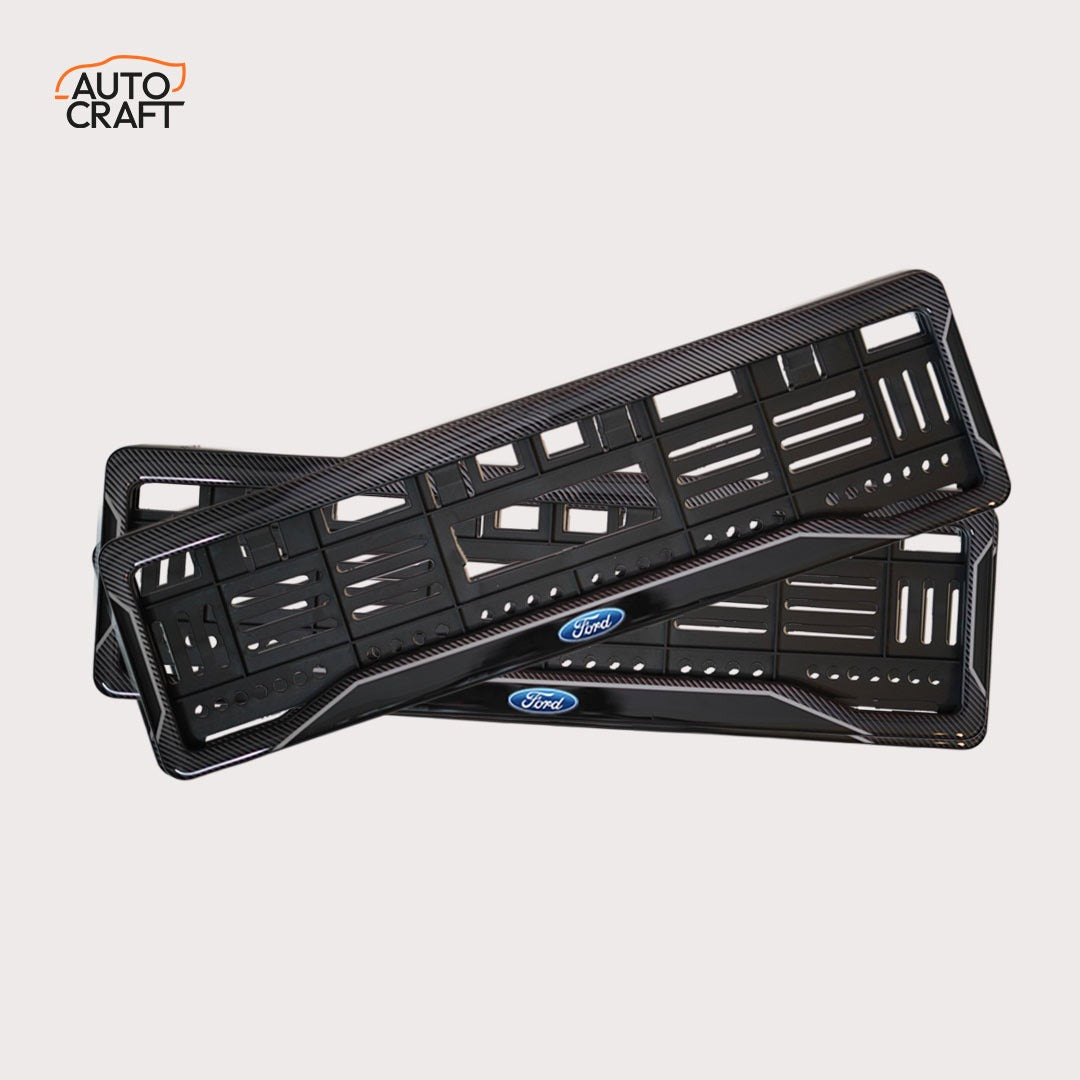 Car Number Plate Gel Frame - Ford - Black Plain - Image 1