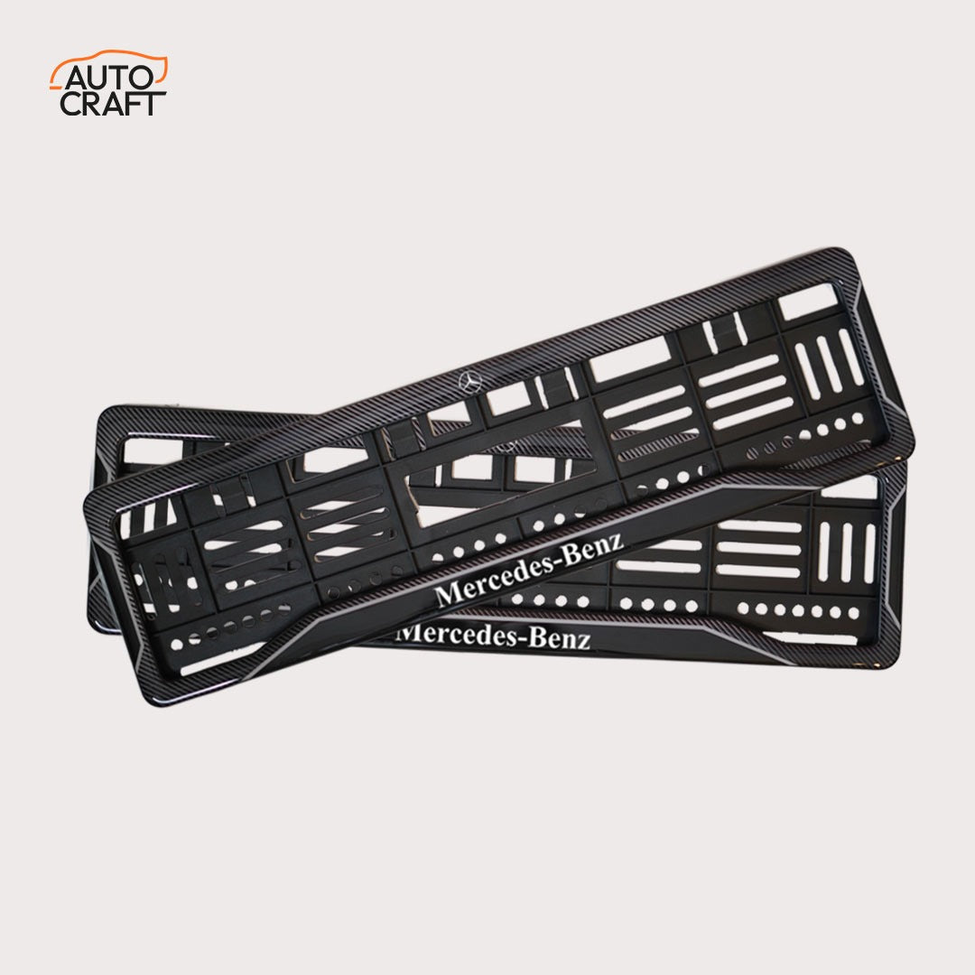 Car Number Plate Gel Frame - Benz - Black Plain - Image 1