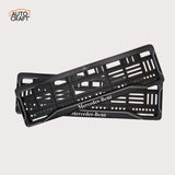Car Number Plate Gel Frame - Benz - Black Plain - Image 1
