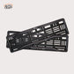 Car Number Plate Gel Frame - Jaguar - Black Plain - Image 2