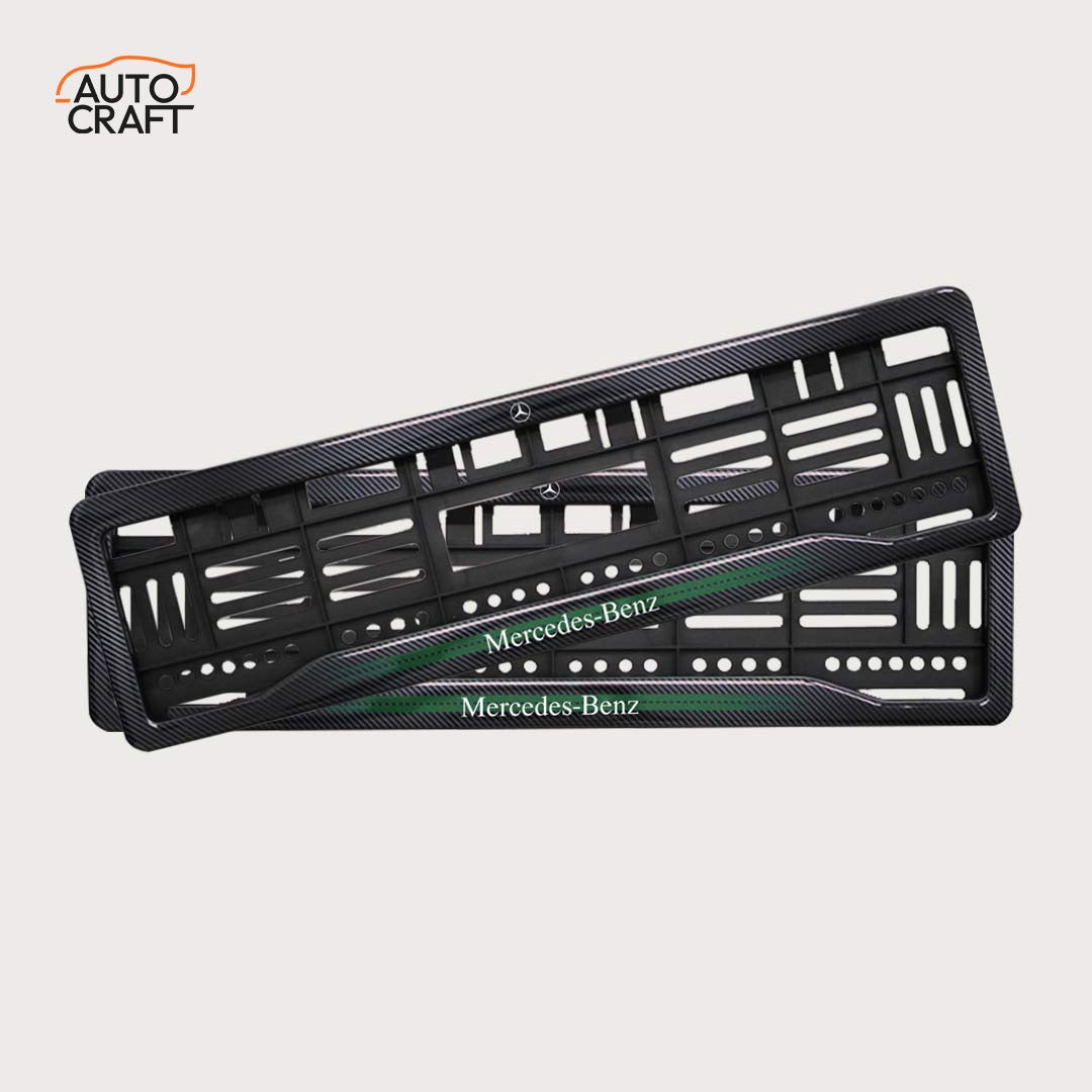 Car Number Plate Gel Frame - Benz - Green