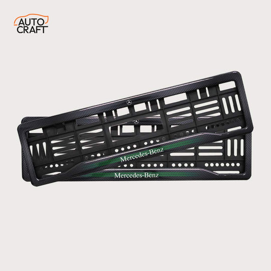 Car Number Plate Gel Frame - Benz - Green