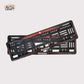 Car Number Plate Gel Frame - Skoda - Red Dash